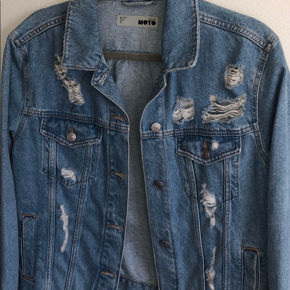 Top Shop Moto Jean Jacket - Picture 6 of 14